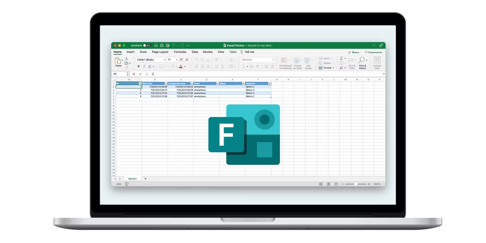 Syncing Microsoft Forms to Excel